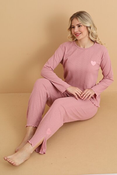 Wordex Mr-8601 Pointel Fabric Transitional Days Heart Women's Pajama Set