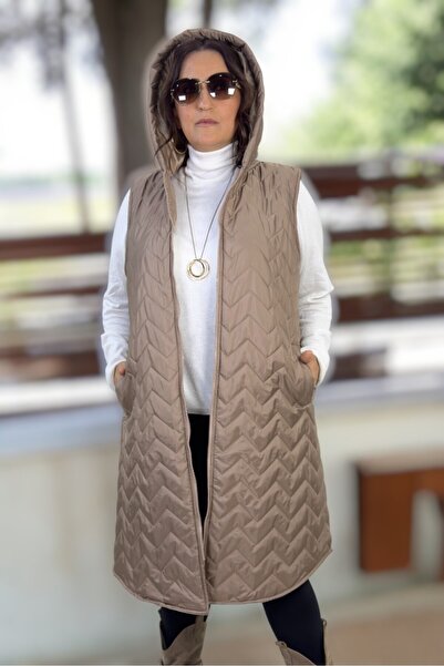 yagmurberen Hooded Pocketed Lined Medium Size Papitone Large Size Inflatable Vest