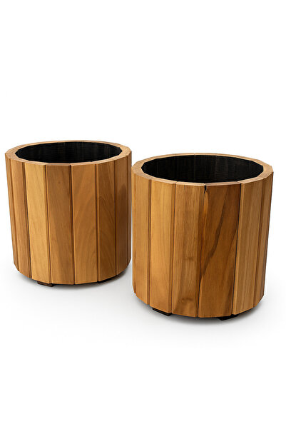 Store Dekoratif ahşap saksı