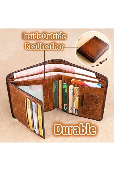 Generic Duchic Wallet for Men,Mens Wallet,Slim Genuine Leather Bifold, (BROWN COLOR)