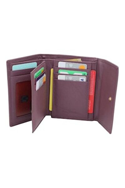 HASSION women's genuine leather wallet A16 - Purple Grape