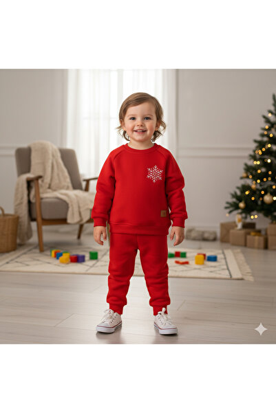 Asyaden Baby Baby Girl Girl Child Baby Boy Boy Child 2/5 Years Old Snowflake Printed New Year 2-Piece Bottom Top Set