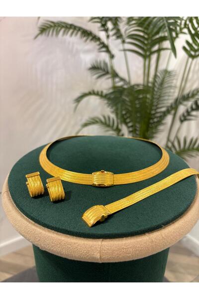 bestmysilver 925 Ayar Gümüş 5 Sıra Gerdanlık 5 Sıra Bileklik ve Katlamalı Küp...