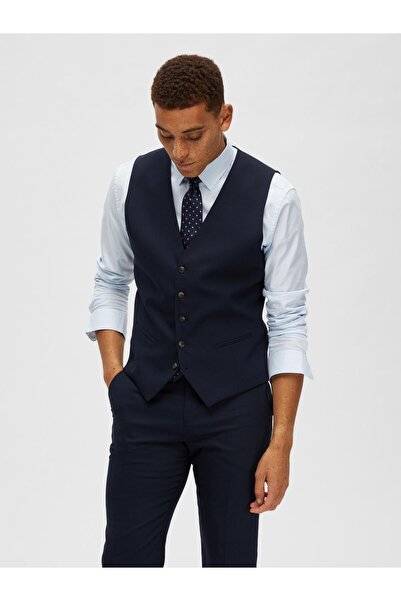 SELECTED Weste Klassischer Wollgemisch