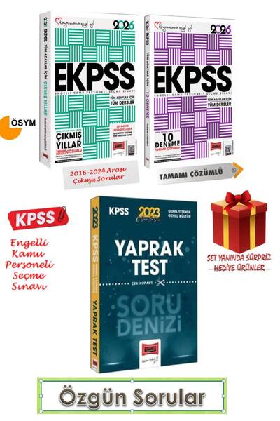 Yargı Yayınları 2026 Yargı EKPSS Çıkmış Sorular+EKPSS 10 Deneme+KPSS Yaprak T...