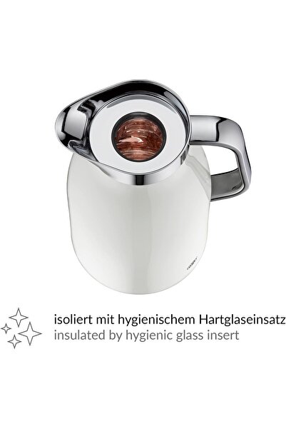 ALFİ Skyline Thermal Flask - Stainless Steel, Glass Lining, 1.5 L (Coconut White)