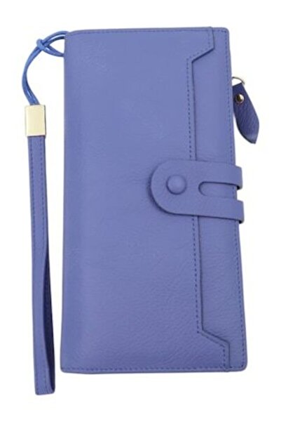 HASSION - Women's genuine leather wallet A12, purple blue