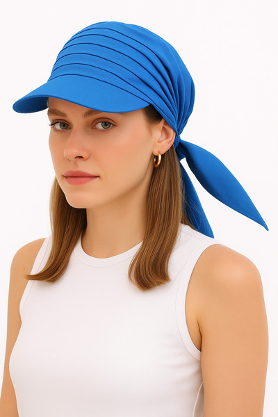 CapZone Women's Tie-Up Hat |   Bandana Summer Hat Dark Blue