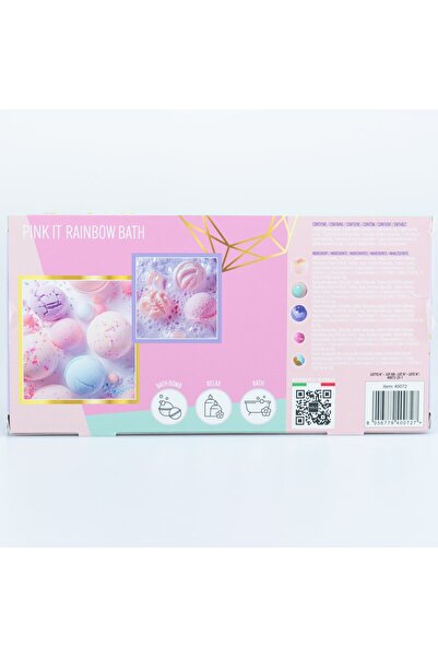 NİCE Set of 5 rainbow bath bombs, Pink It