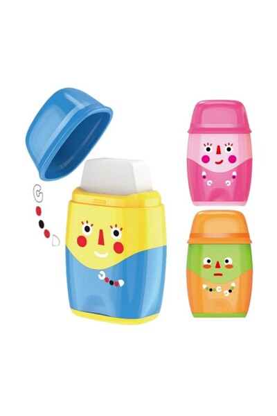 KEYROAD Ascuțitoare dublă KR972119, 2 găuri, plastic, cu radieră și rezervor,...