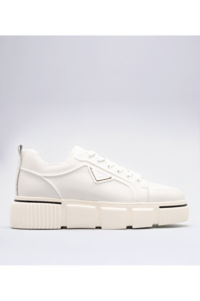 MARCOMEN Erkek Kalın Tabanlı Deri Sneaker Beyaz
