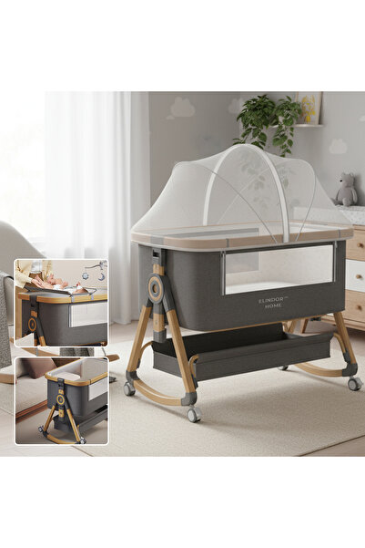 Elindor Pătuț pliabil Elindo® 3 în 1 pentru copii, copii 0-12 luni, leagăn cu...