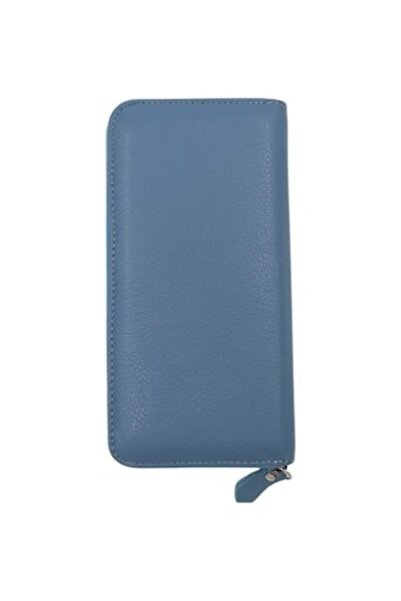 HASSION Women's genuine leather wallet B02 - light blue