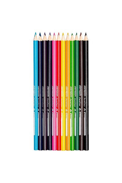 KEYROAD creioane colorate KR 972228, triunghiulare, 12 culori, cutie metalică