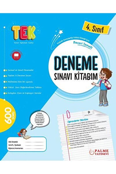 Palme Yayınevi 4. Sınıf Deneme Sınavı Kitabım