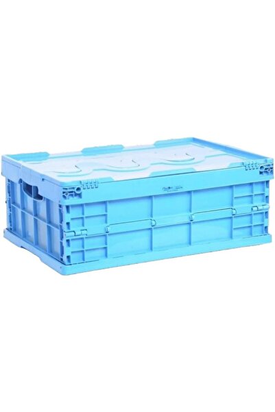 Ethic Solutions Foldable Plastic Storage Crate 60×40×23cm Collapsible Stackable Box