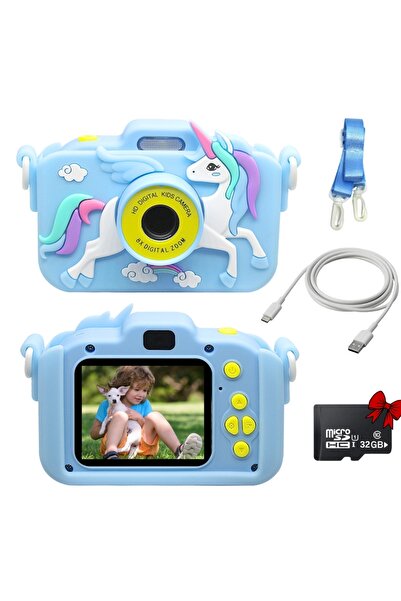 SMARTIC Children's digital camera, Full HD 1080p, 40MP, 2.4", SD 32GB, selfie+3 games+MP3