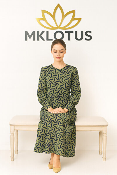 MKLOTUS Karin Fabric Patterned Dress Daily Comfortable Elegance