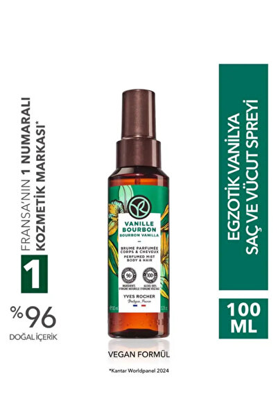 Yves Rocher Egzotik Vanilya Kokulu Vegan Saç ve Vücut Spreyi Yaz Ferahlığı Tatlı Koku Günlük Bakım Mist