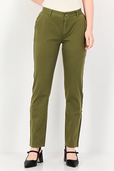 Reiko Women Chino Fit Metallic Straight Leg Pants, Multicolor