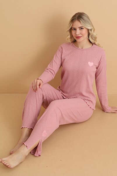 Wordex Mr-8601 Pointel Fabric Transitional Days Heart Women's Pajama Set