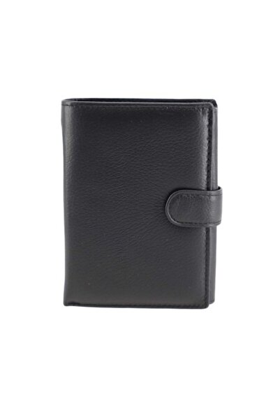HASSION Men's wallet, genuine leather, E60277, black