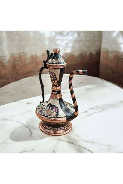 Bakır Center El İşlemeli Bakır İbrik 15×7 CM Mini Süs İbrik Biblo, Obje El İş...