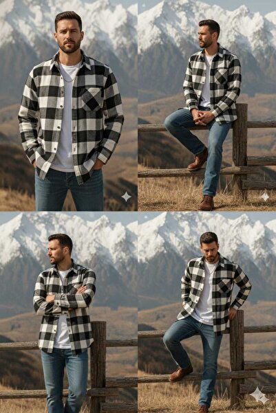 YNGMENCLASS ОДНОКІЛЬЯНА ДЕТАЛЬНА КАШМІРОВА БАВОВНЯНА КОМИРОВА КУРТКА З ГУДЗИКАМИ