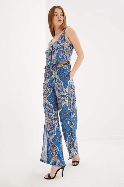 Fashion Friends Patterned Suit Blue