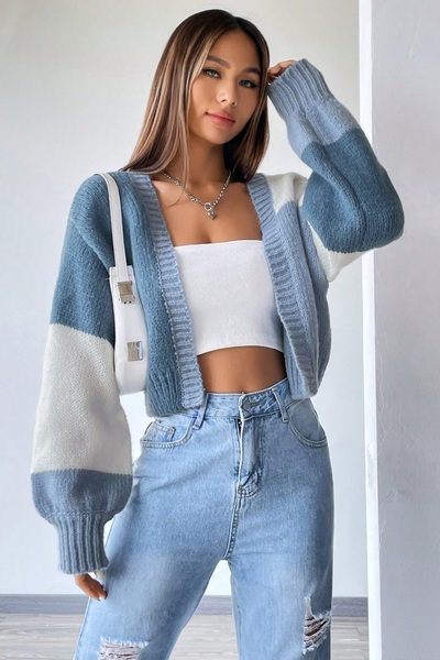 Merry See Cardigan de tricotat cu textura moale, cu umăr dezactivat