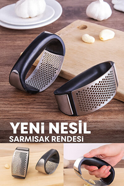 Zogira Yeni Nesil Paslanmaz Çelik Sarımsak Ezici Rende | Kolay Temizlenen Mut...