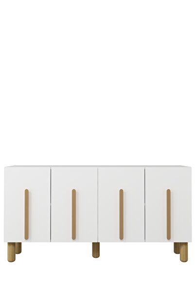 DEMONTE DECOR 8196-1DD KB150 KONSOL, TV ÜNİTESİ BEYAZ-SAFİRMEŞE