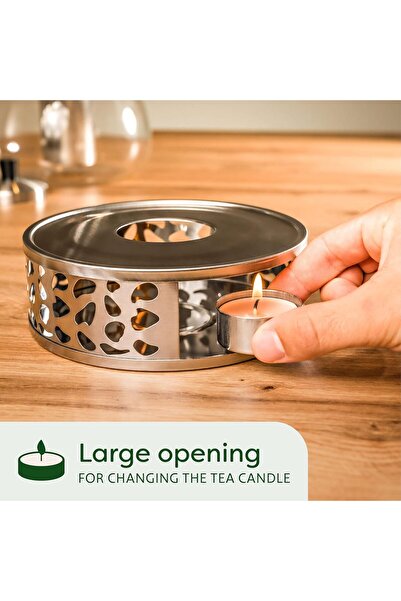 Generic Cosumy Teapot with Infuser and Warmer - 1.5 L, Keeps Warm, Dishwasher Safe, Large Glass Tea Maker