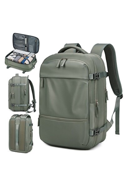 RELAXUS حقيبة ظهر للسفر مقاومة للماء سعة 39 لترًا - مع حجرة للكمبيوتر المحمول مقاس 16 بوصة - منطقة فصل للملابس الجافة والرطبة - مصممة لتكون مريحة للظهر