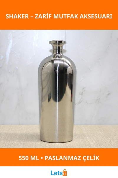 Letsii خلاط كوكتيل عصري أنيق من الفولاذ المقاوم للصدأ