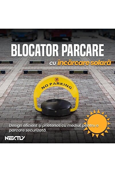 NEXTLY Solar-Powered Remote Parking Barrier, 2 Ton Capacity, Waterproof & Weather-Resistant
