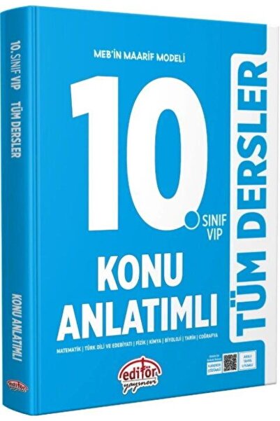 Editör Yayınevi 10. Sınıf Tüm Dersler Konu Anlatımı Vip Mavi 2026