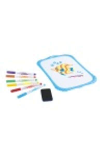 KEYROAD writing board KR973018, 2-sided (white + squared), 6 markers, sponge