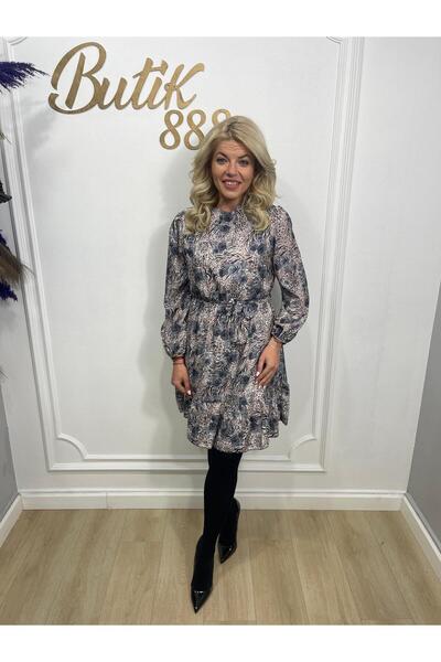 Butik888 Rose Printed dress