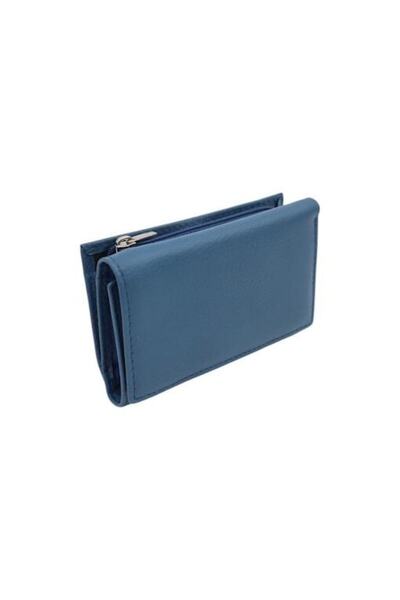 HASSION - Women's genuine leather wallet R031 Blue
