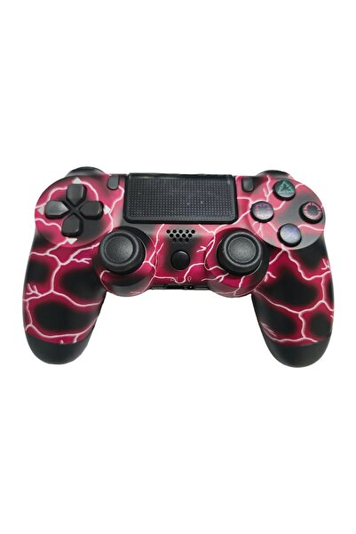 NEXTLY Wireless Shock Controller for PS4, PSTV & PS Now - Ergonomic Red Lightning Design
