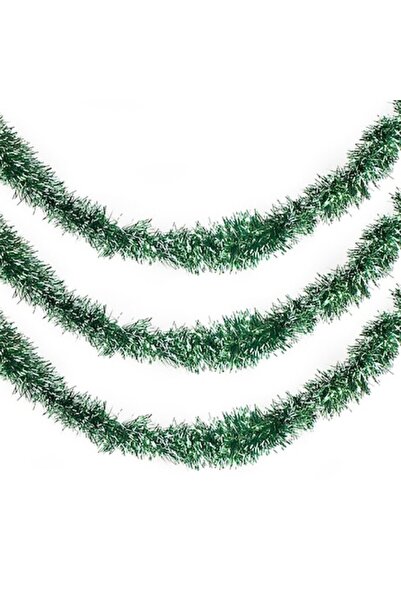 OEM Jumbo Christmas Tinsel, Green, Length 3m, Width 5cm