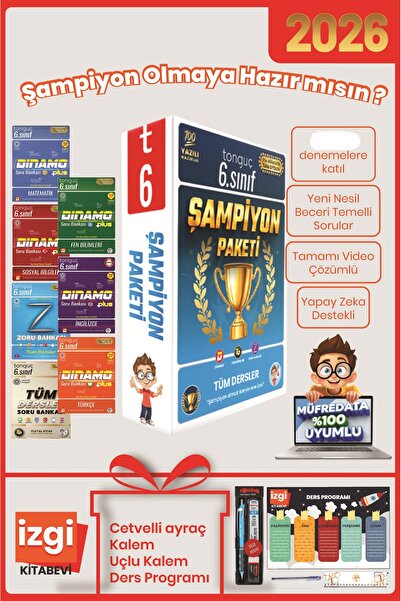Tonguç Yayınları 6. Sınıf Şampiyon Paketi 2026 HEDİYELİ