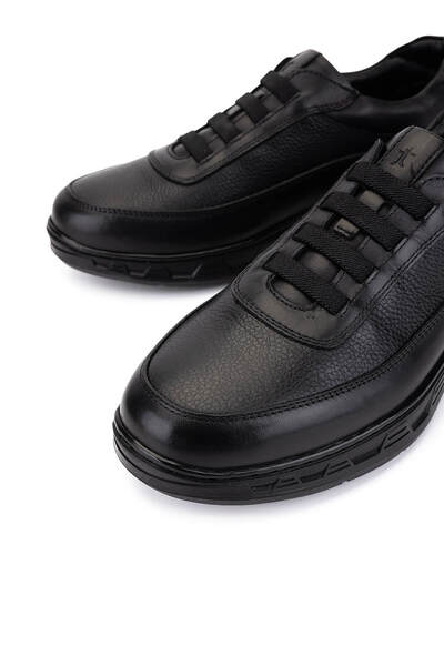Tamer Tanca Erkek Hakiki Deri Siyah Sneakers & Spor Ayakkabı