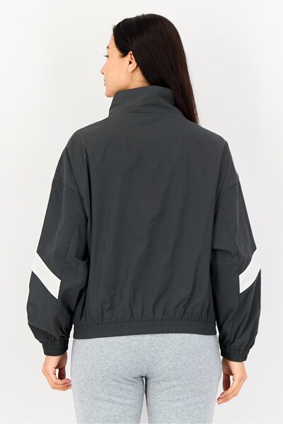 New Balance Women Oversized Fit Long Sleeve Training Jacket, Dark Grey