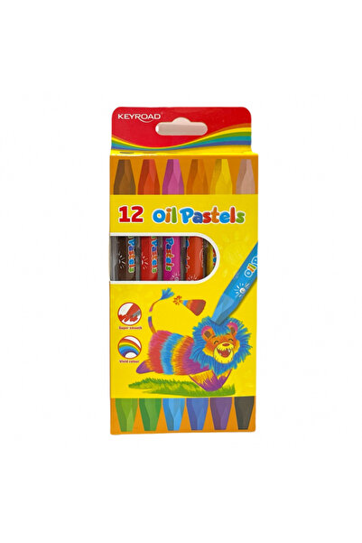 KEYROAD creioane colorate KR971353, hexagonale, 12 culori, solubile în apă, b...