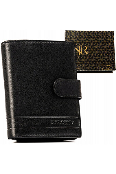 Other Portofel clasic bărbătesc din piele cu închidere cu capsă - Rovicky