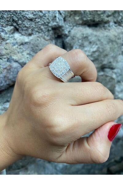 bestmysilver Kadın Gümüş Prenses Tokalı Trabzon Hasır Yüzük 0018