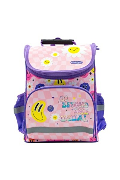 KEYROAD backpack, 38 cm, rigid, 1 compartment, pink with purple, KR973130