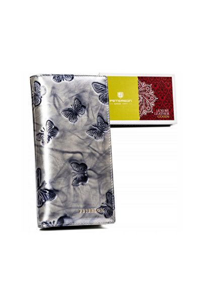 Other Elegant women's wallet made of leather with a magnetic and zipper closure - Peterson